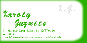 karoly guzmits business card